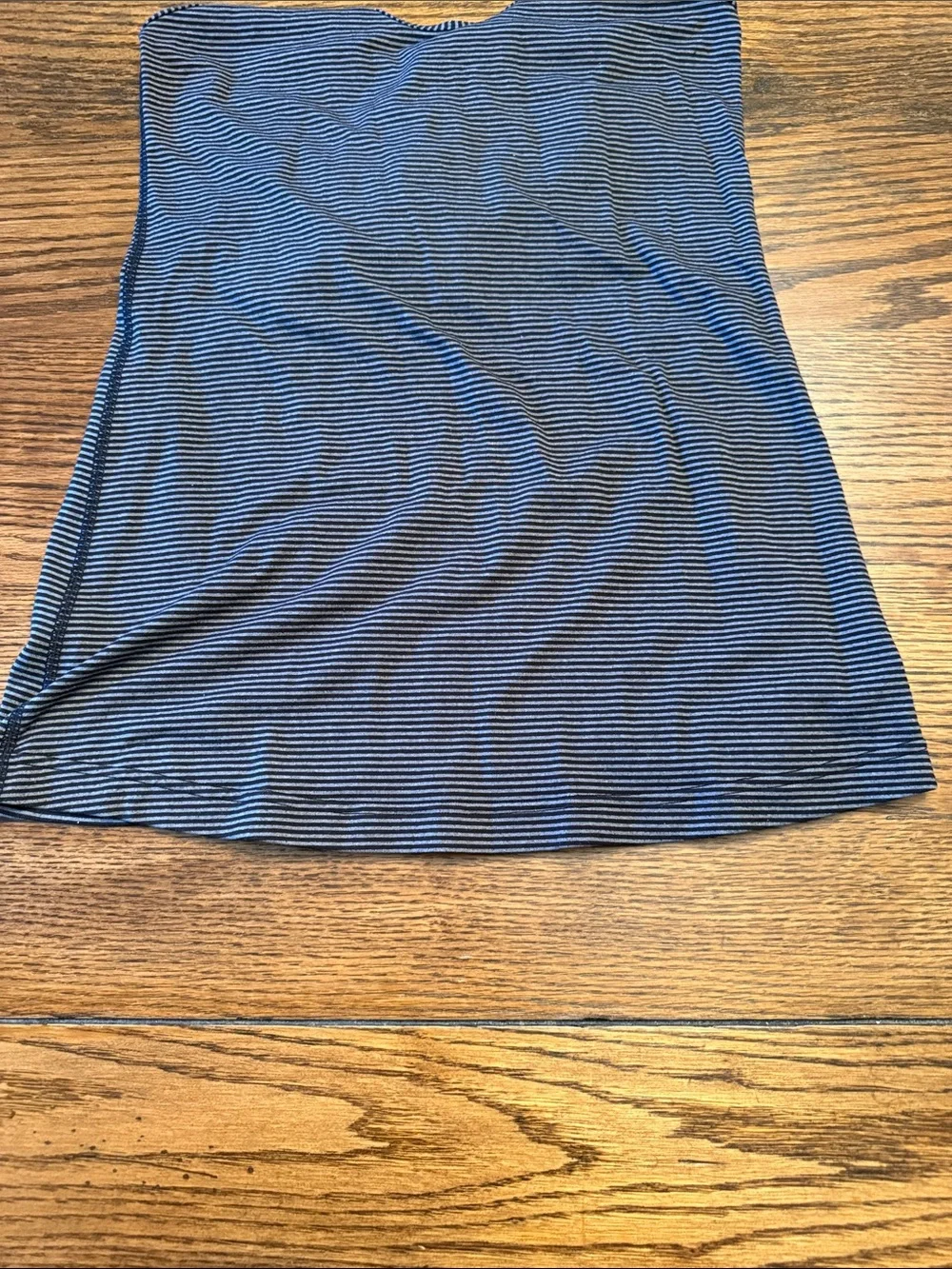 Lululemon Blue Black Stripe Racerback Athletic Tank Top Stretch Yoga Workout